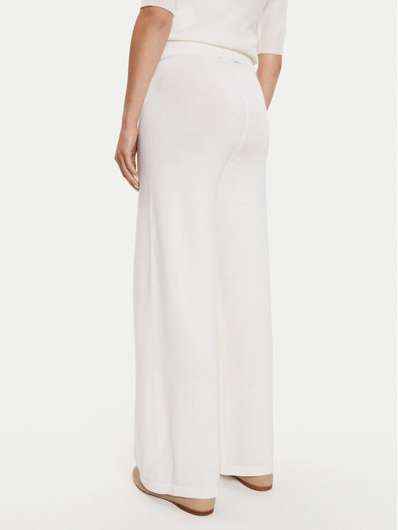 Max Mara Leisure Max Mara Leisure Spodnie dzianinowe Epopea 24263360 Biały Relaxed Fit