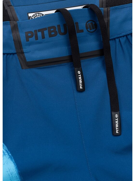 PITBULL PITBULL Szorty sportowe LOGO PALMS Niebieski Regular Fit
