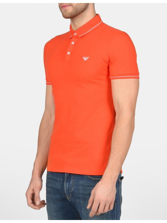 Emporio Armani Emporio Armani Polo 3G1F65 1J46Z Pomarańczowy Slim Fit