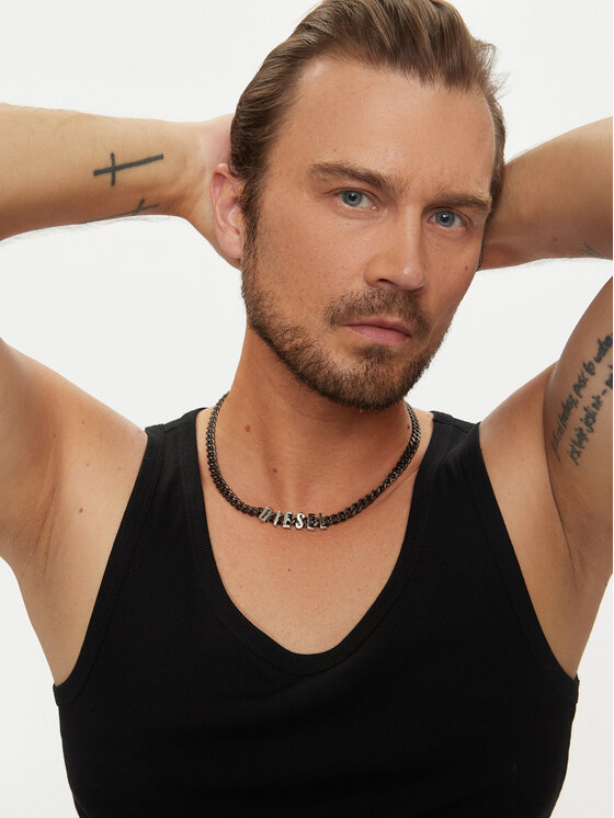 Diesel Diesel Colier Font Chain DX1487060 Negru
