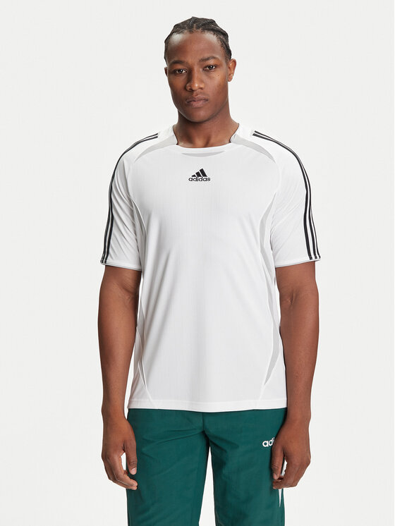 adidas adidas Tričko Teamgeist adicolor JW5874 Biela Loose Fit