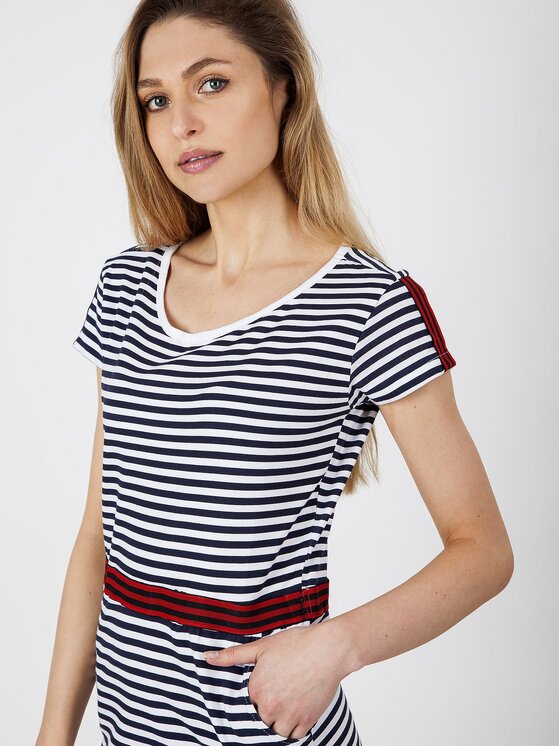 Perso Perso Sukienka letnia RBE810303F Granatowy Regular Fit