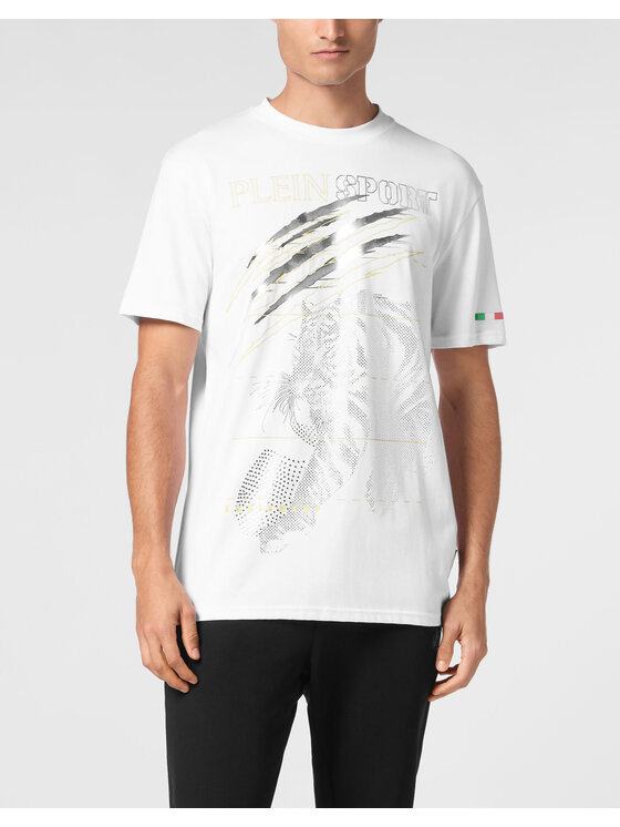 Plein Sport Plein Sport T-Shirt 22975 Biały Regular Fit
