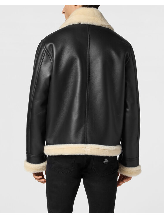 PHILIPP PLEIN PHILIPP PLEIN Vatovaná bunda 22883 Čierna Regular Fit
