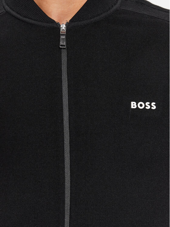 BOSS Boss Bluză Zarlin 50498532 Negru Regular Fit