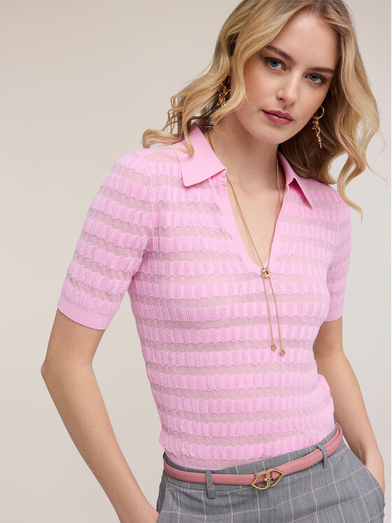 Motivi Motivi Sweter M168W003866N006 Różowy Regular Fit