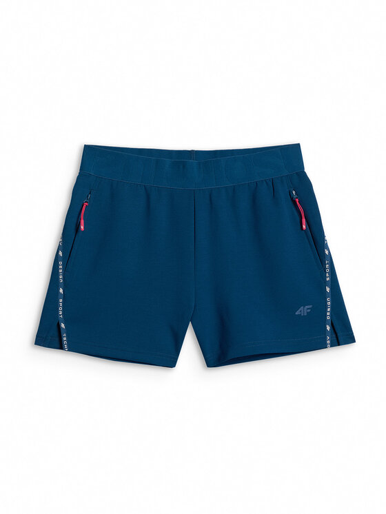 4F 4F Szorty sportowe COZY Turkusowy Slim Fit