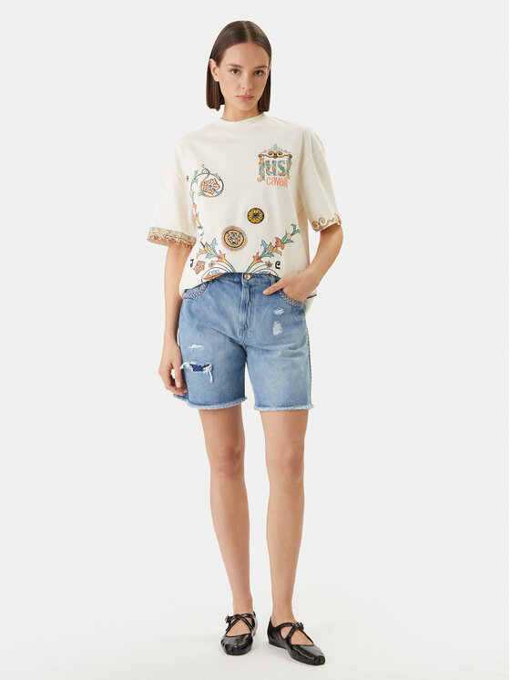 Just Cavalli Just Cavalli Teksapüksid 80PAD5S5 CDWCD Tumesinine Loose Fit