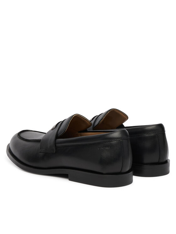 Calvin Klein Calvin Klein Polobotky Ess Rubber Loafer Hw Plaq Va Lth HM0HM02177 Černá
