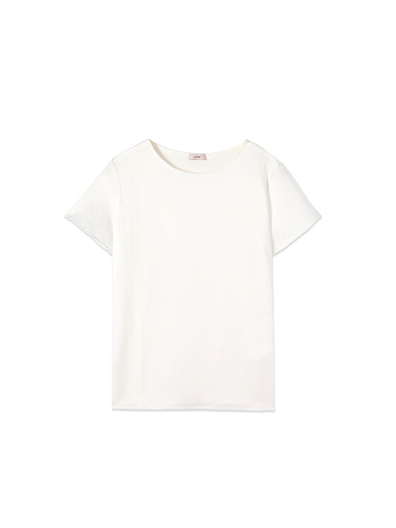 Oltre Oltre T-Shirt G384J104322N011 Biały Regular Fit