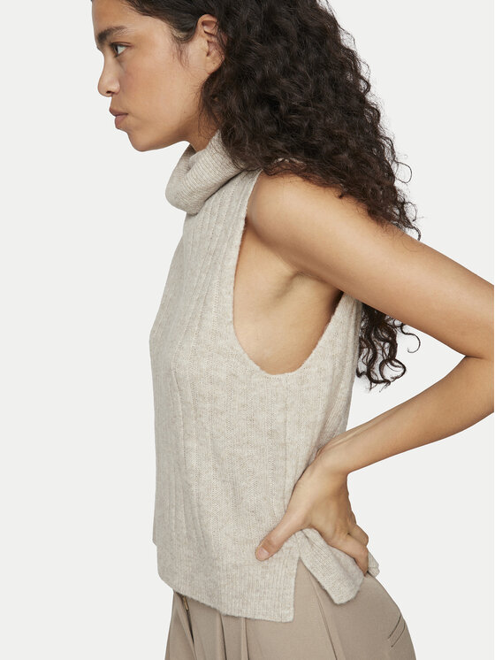Vila Vila Rollkragenpullover Beluna 14094218 Beige Regular Fit