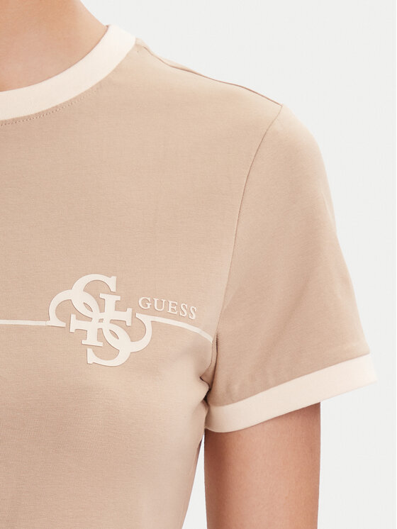 Guess Guess T-Shirt V5YI01 J1314 Béžová Regular Fit