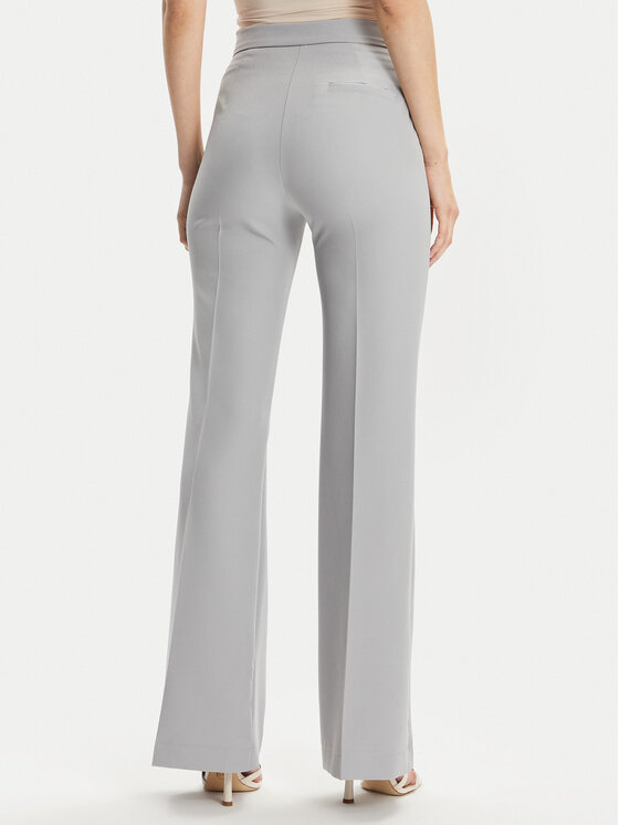 Maryley Maryley Hlače iz tkanine 24EB587/43LU Siva Wide Leg