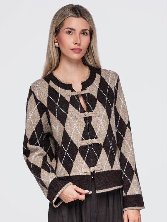 Ombre Ombre Svetr OW-SW-E0035 Hnědá Regular Fit