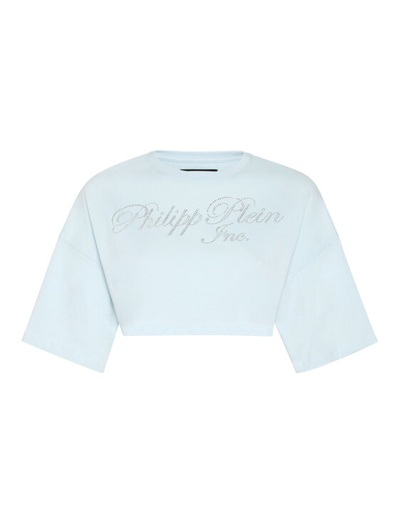 PHILIPP PLEIN PHILIPP PLEIN Tričko 9913 Svetlo modrá Regular Fit