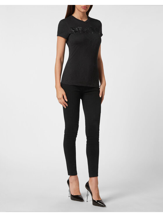 PHILIPP PLEIN PHILIPP PLEIN T-Shirt 3599 Czarny Regular Fit
