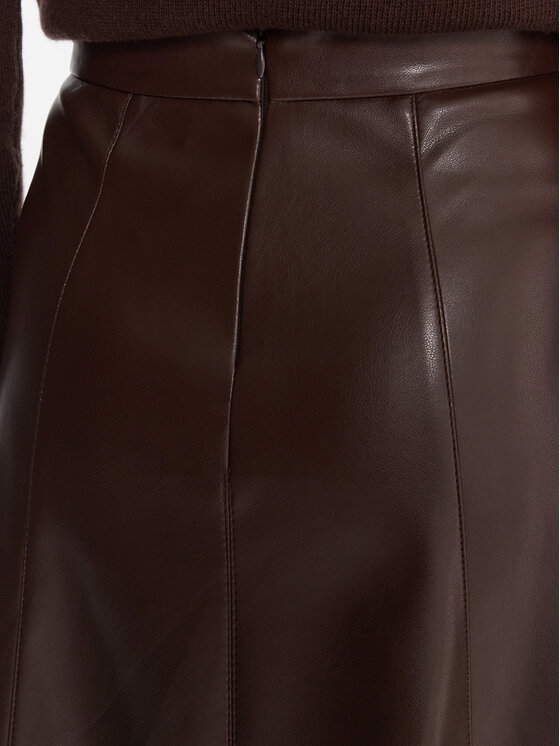 Marella Marella Suknja od imitacije kože Vally 2525776022 Tamnocrvena Regular Fit