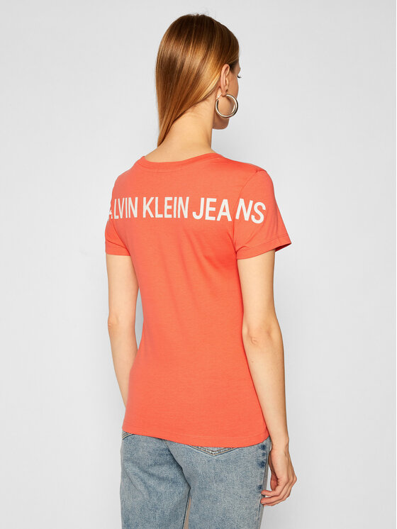 Calvin Klein Jeans T-shirt J20J214232 Rose Regular Fit • Modivo.fr