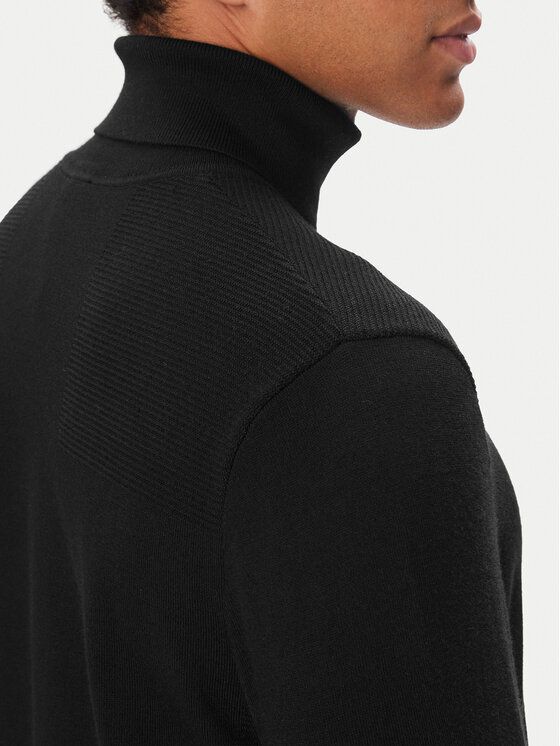 BOSS BOSS Rollkragenpullover Momentum-X TN 50568950 Schwarz Regular Fit