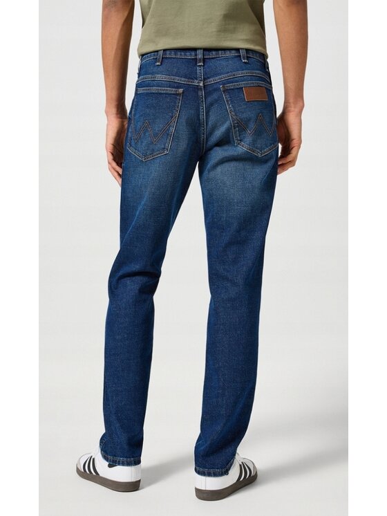 Wrangler Wrangler Jeansy River Niebieski Tapered Fit