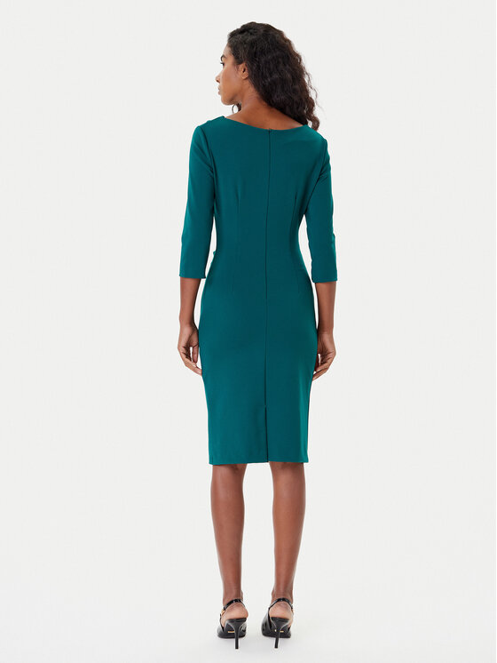Rinascimento Rinascimento Koktel haljina CFC0126154003 Zelena Slim Fit