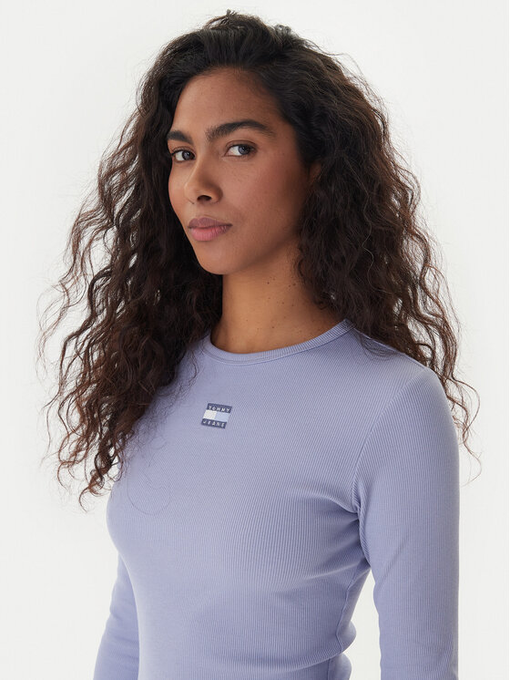 Tommy Jeans Tommy Jeans Bluse DW0DW20178 Blau Slim Fit