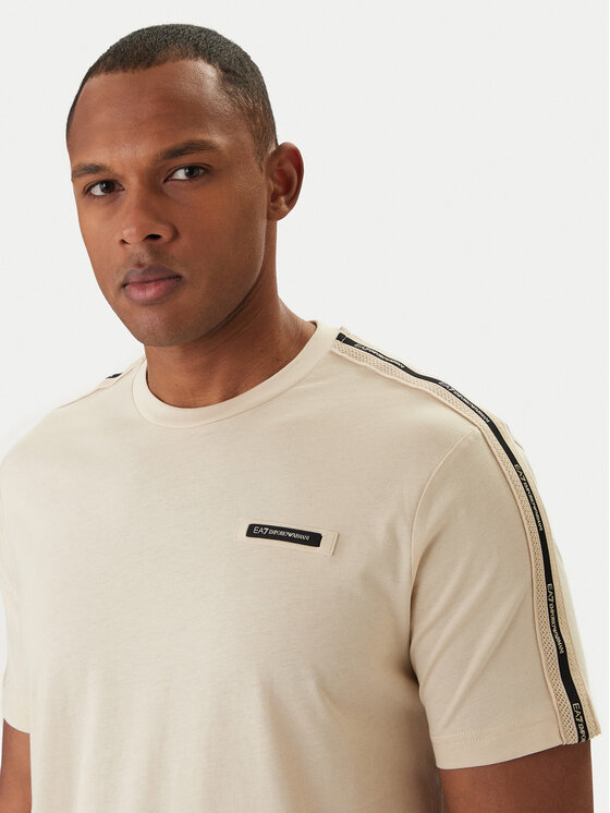 EA7 Emporio Armani EA7 Emporio Armani Tričko 7M001476 AF10375 Béžová Regular Fit