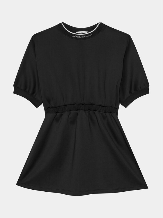 Calvin Klein Jeans Calvin Klein Jeans Повсякденна сукня Shine Logo IG0IG02318 Чорний Regular Fit