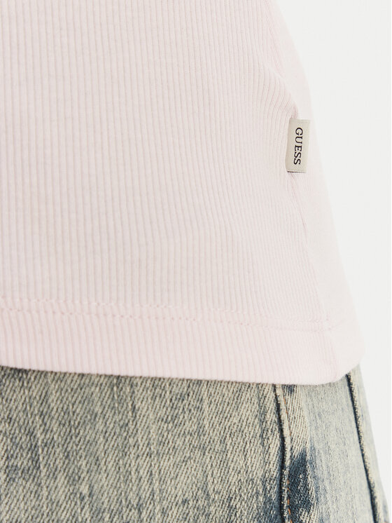 Guess Jeans Guess Jeans Τοπ W6GPZ2 KA0H1 Ροζ Slim Fit