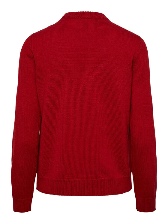 Pieces Pieces Πουλόβερ 17121018 Κόκκινο Regular Fit
