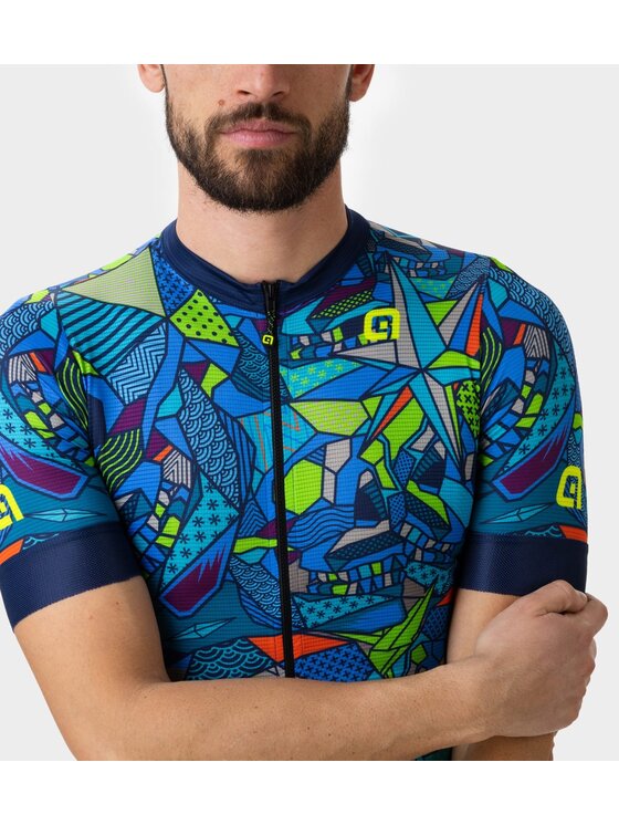 Alé Cycling Alé Cycling Koszulka rowerowa Solid Over Niebieski Fitted Fit