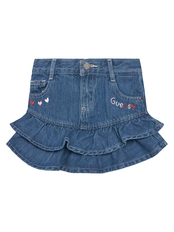 Guess Guess Džínová sukně K6RD00 D45E0 Modrá Regular Fit