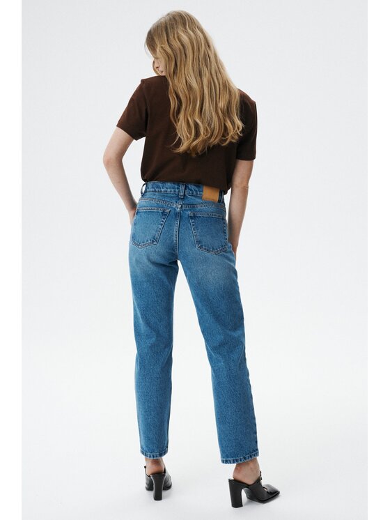 MARI PRETI MARI PRETI Jeansy Denim Rust Tmavomodrá Straight Leg