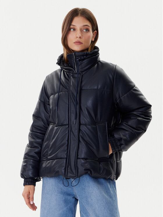 Sportmax Code Sportmax Code Geacă din imitație de piele Delta 74860205 Negru Relaxed Fit