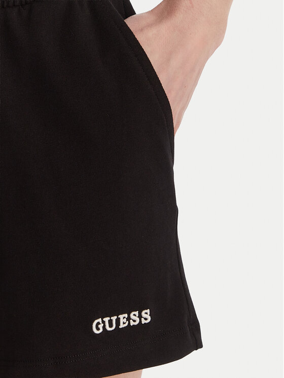 Guess Guess Pantaloni scurți sport E6GD01 KCRZ1 Negru Relaxed Fit