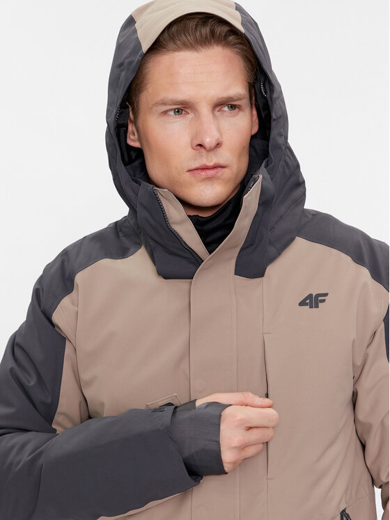 4F 4F Kurtka narciarska 4FAW23TTJAM347 Szary Regular Fit