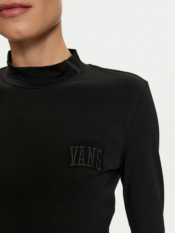 Vans Blusa Mini Mock Neck Ls VN0007EZ Nero Slim Fit Modivo