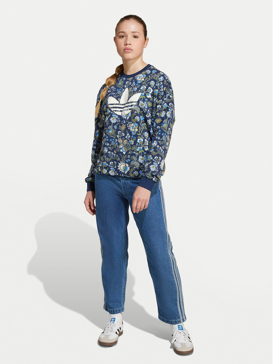 adidas adidas Majica dugih rukava Liberty London JX6316 Tamnoplava Loose Fit