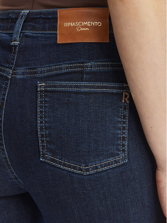 Rinascimento Rinascimento Jeansy CFC0127397003 Granatowy Flare Fit