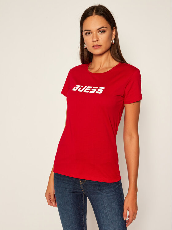 Guess T-Shirt O0BA71 K8HM0 Czerwony Regular Fit