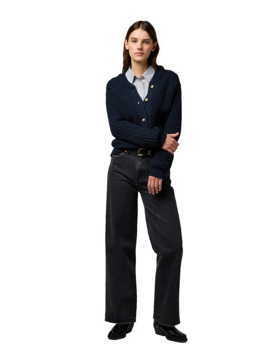 Wrangler Wrangler Kardigan 112370796 Granatowy Regular Fit