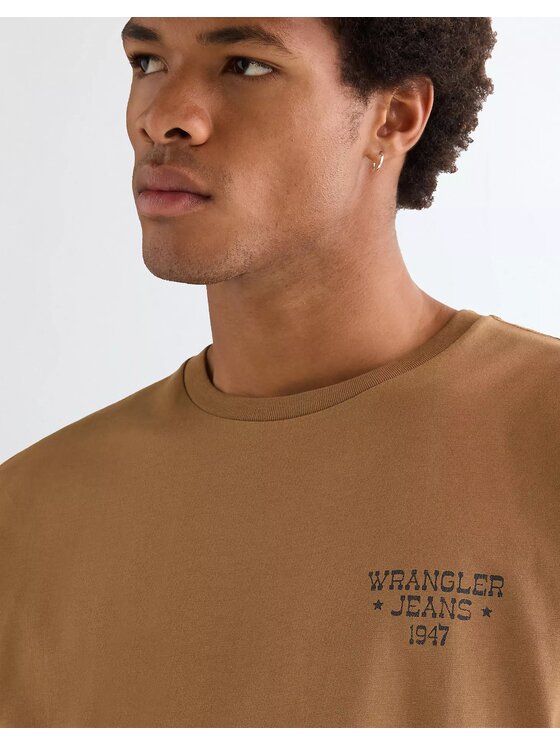 Wrangler Wrangler T-Shirt GRAPHIC TEE Beżowy Relaxed Fit