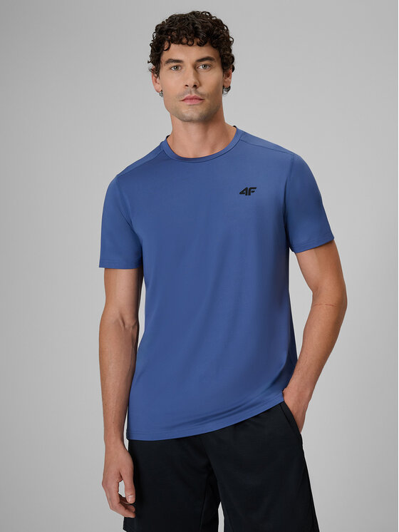 4F 4F Koszulka techniczna BASIC+ Niebieski Regular Fit