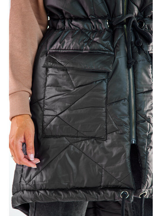 Awama Awama Bezrękawnik A543 Czarny Basic Fit