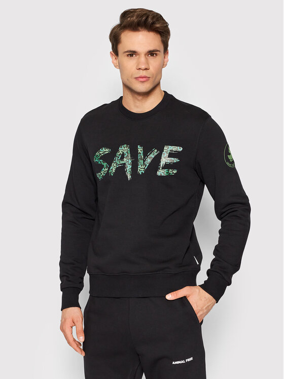 Save The Duck Save The Duck Bluza DF0702M BLEE14 Czarny Regular Fit