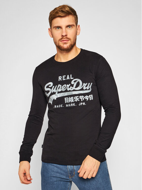 Superdry Superdry Manches longues Vl Infill Ls Top M6010178A Noir Regular Fit