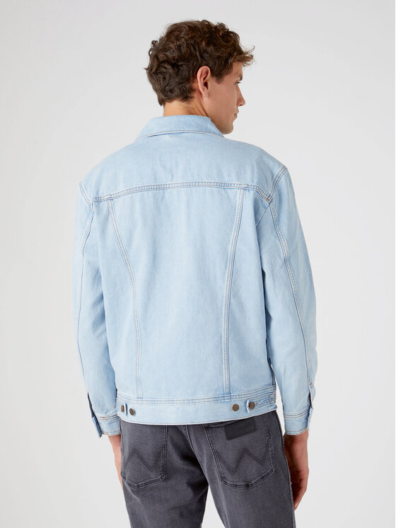 Wrangler Wrangler Geacă de blugi Anti Fit W45973Y94 112330848 Albastru celest Regular Fit