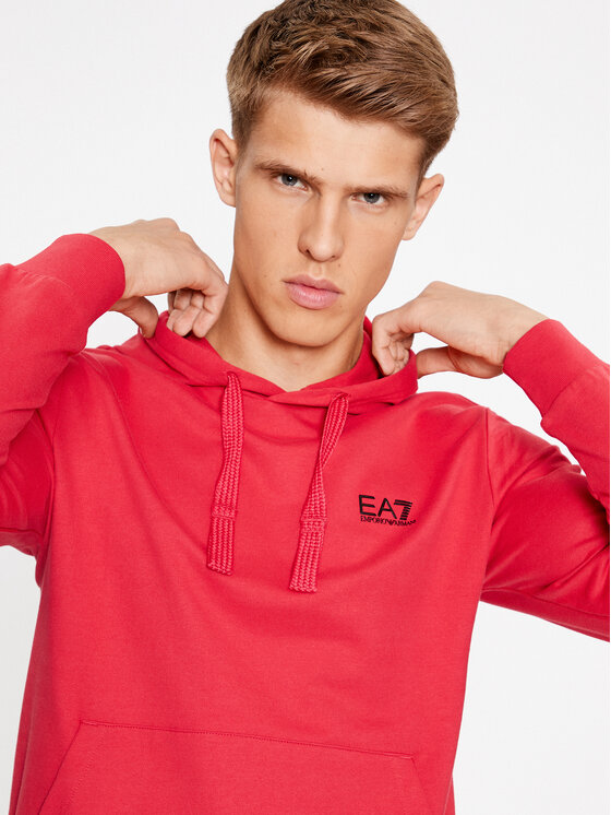 EA7 Emporio Armani EA7 Emporio Armani Džemperis ar kapuci 8NPM04 PJ05Z 1462 Sarkans Regular Fit