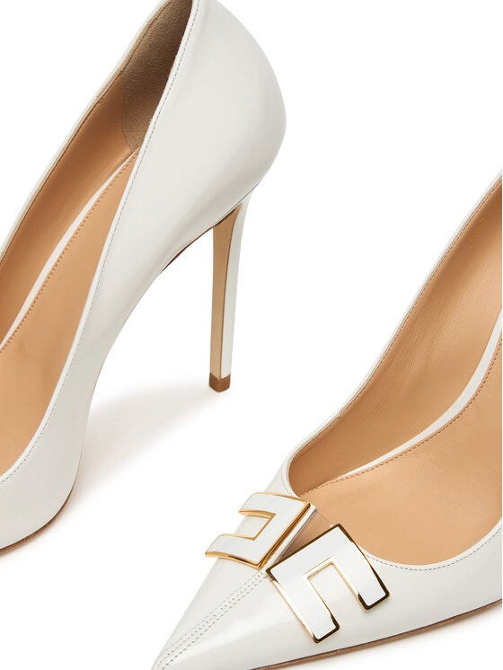 Elisabetta Franchi Elisabetta Franchi Pantofi cu toc subțire SA14B61E2 Alb