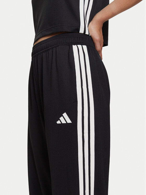 adidas adidas Teplákové nohavice Tiro Cut 3-Stripes Mesh JG4103 Čierna Loose Fit